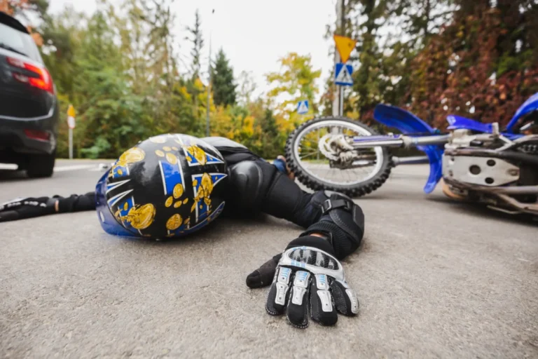 injured motorcyclist