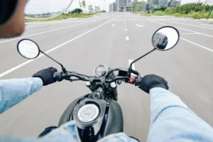 man riding motorcycle