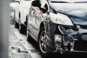 damaged vehicle after car accident